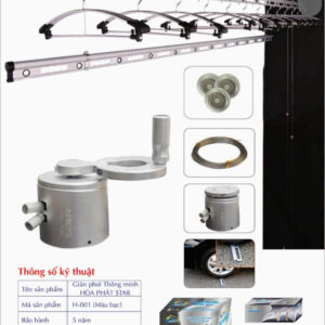 mẫu giàn phơi hòa phát (16) H001 BẠC 2 THANH