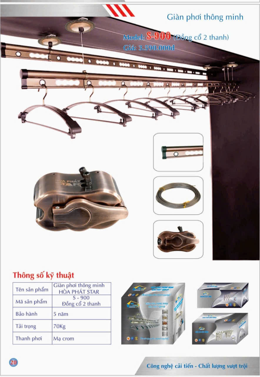 mẫu giàn phơi hòa phát (18) S900