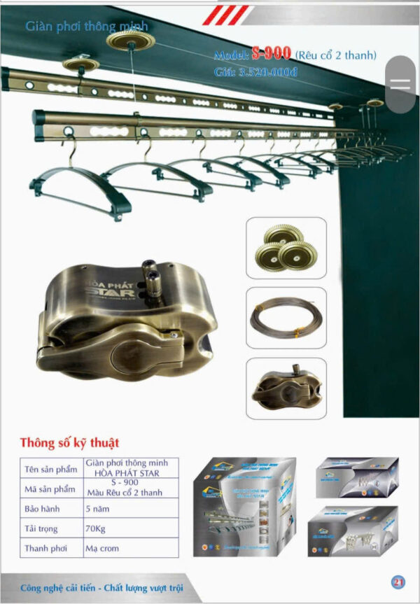 mẫu giàn phơi hòa phát (20) S900