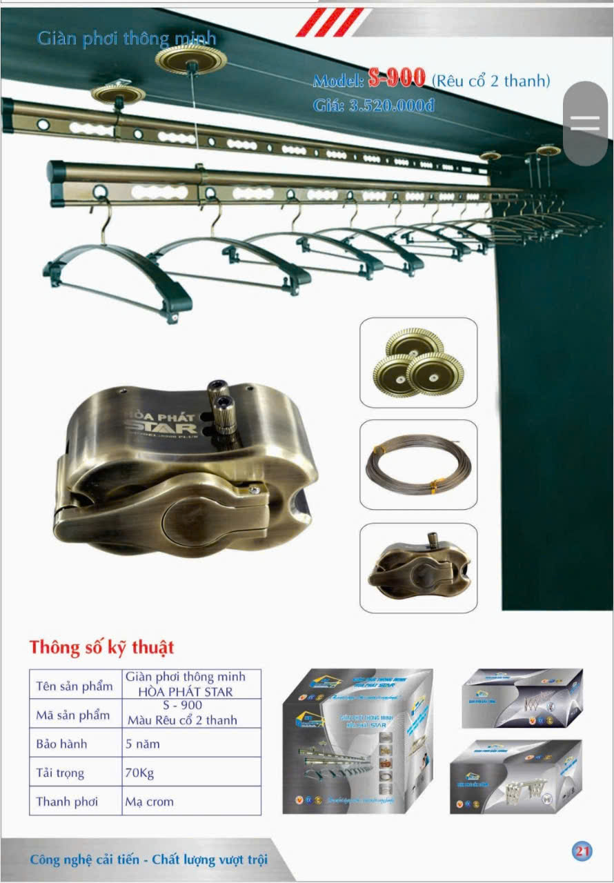 mẫu giàn phơi hòa phát (20) S900