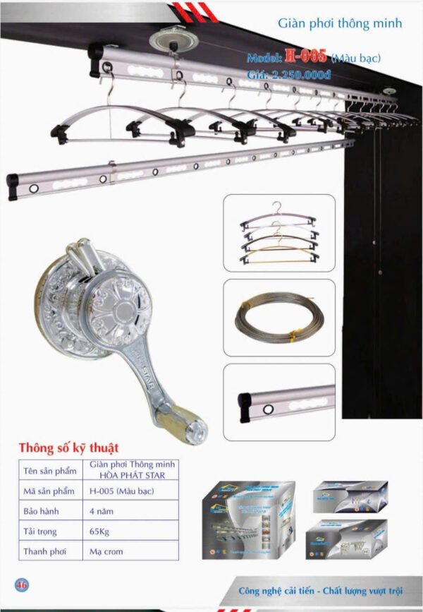 mẫu giàn phơi hòa phát (23) H005