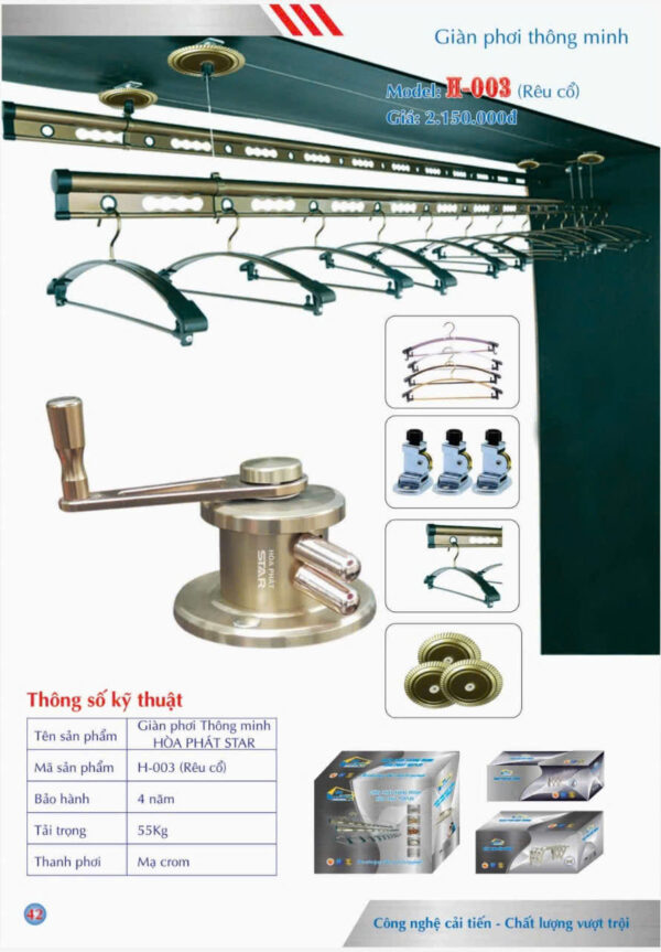 mẫu giàn phơi hòa phát (24) H-003