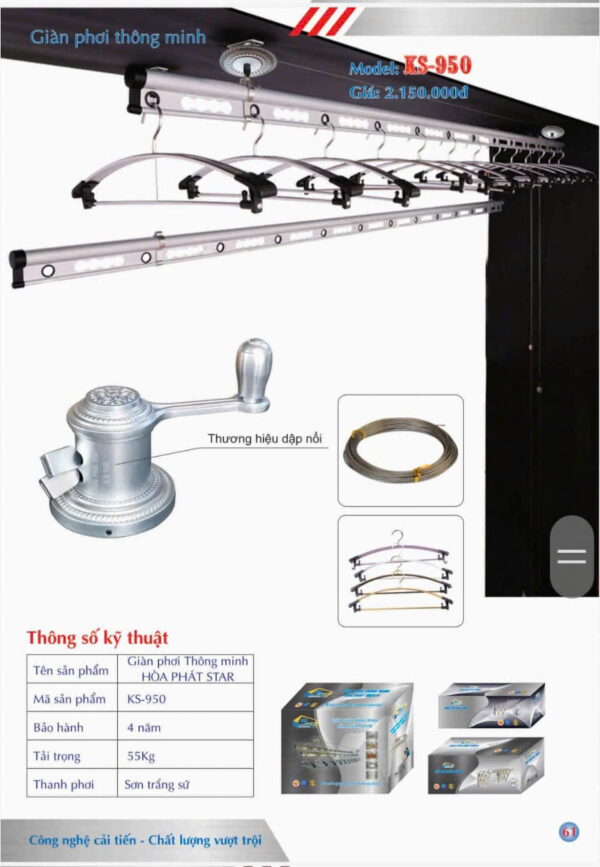mẫu giàn phơi hòa phát (25) KS-950