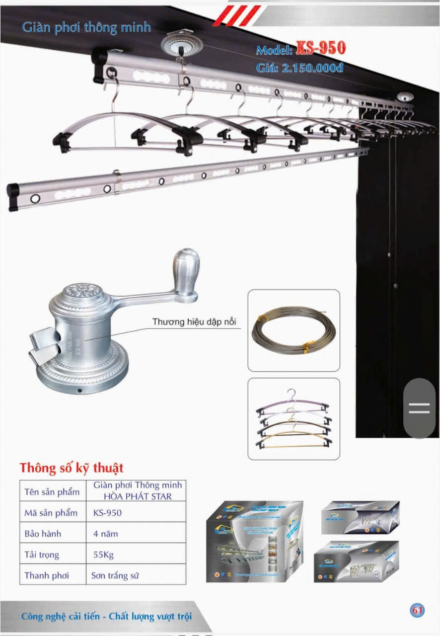 mẫu giàn phơi hòa phát (25) KS-950