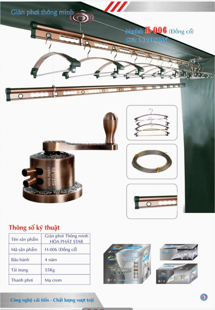 mẫu giàn phơi hòa phát (27) H-006